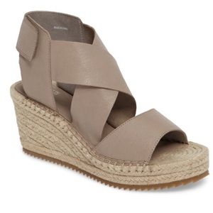 Taupe Eileen Fisher Willow wedge espadrilles